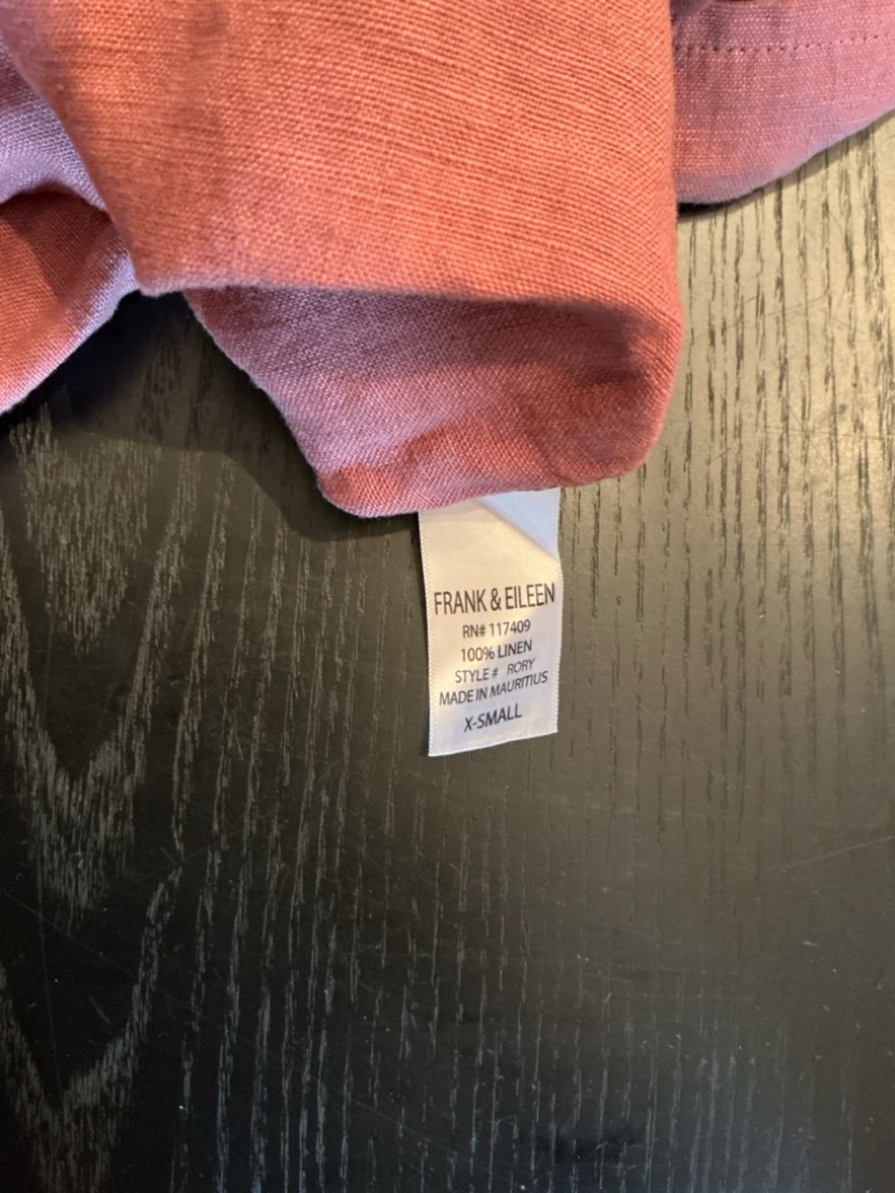 NWOT Size xs.  Frank & Eileen Linen Midi shirt dress in Dusty Rose. - Picture 7 of 8